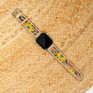 Best Selling Genuine Leather <b>Watch</b> <b>Strap</b> Band Hand <b>Tooled</b> Leather <b>Watch</b> band New Gifts Western Business Casual Fashion - Product Image 5