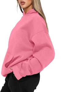 Nueva Llegada, Servicio OEM, Sudadera con Capucha Extra Grande Informal y Cómoda de Color Sólido para Mujer, de Fábrica en Bangladesh, al Mejor Precio - Product Image 3