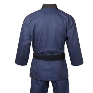Conjunto de Uniforme de Kendo Azul Marino con Cinturón Negro, Top y Pantalones de Artes Marciales - Product Image 2