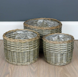Fabricant vietnamien de pots de rangement au sol en rotin de style rétro, sculptés à la main, vintage, avec poignées, tissés à la main, écologiques, durables, 24L - Product Image 6