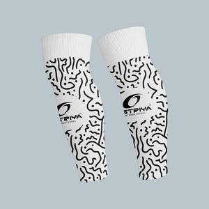 Chaussettes de compression internationales OSTRIYA pour hommes, bleues et blanches rayées, tricotées, respirantes, antibactériennes, à séchage rapide, chaussettes de sport neuves - Product Image 6