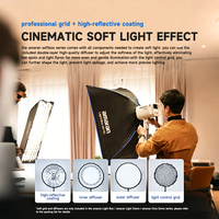 Boîte à lumière diffuseur souple professionnelle 3s améliorée à montage Bowens, pliable, pour photo/vidéo, en ABS, pour une lumière naturelle et rapide à assembler