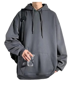 Sweat à capuche sport en velours pour homme, robuste, automne et hiver, multicolores, uni, à capuche, 100% coton, simple et épais - Product Image 4