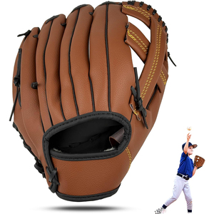 FITME SPORTS Professional <b>Baseball</b> Catcher <b>Gloves</b> Leather Right-Handed Full Finger Training Mitt Thick Palm Shell 12.5 Inch - Product Image 2