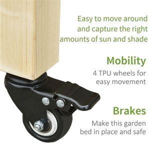 Jardinera Elevada con Cobertizo y Almacenamiento, de una Sola Pieza - Product Image 5