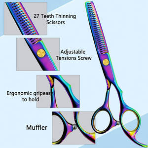 Tijeras de dientes Peluquería Texturización Tijeras de salón Tijeras de adelgazamiento de cabello profesional Corte de cabello de 6 pulgadas - Product Image 5