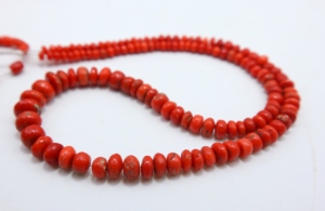 Natural Italian <b>Red</b> Coral Smooth Tube <b>Beads</b> Loose Gemstone Jewelry Making Supplies Wholesale - Product Image 2