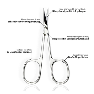 Tijeras para Uñas de Manos y Pies con Acabado Satinado, Tijeras Curvas para Manicura y Cutículas, Tijeras para Cortar Uñas con Hoja Curva - Product Image 2