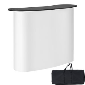 Tavolo Podio Portatile per Fiere Indoor 130 cm x 46,5 cm x 95 cm, Espositore da Banco per Stand Fieristico, Parete Pieghevole - Product Image 4