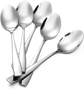Cuillère à café en acier inoxydable de 6,7 pouces, cuillère de table de qualité alimentaire supérieure, cuillère à long manche pour café, thé, dessert, cuillère à mélanger - Product Image 1