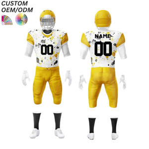 Maillot de rugby personnalisé imprimé, uniforme de football d'équipe, respirant, séchage rapide, 100 % polyester, support OEM/ODM, vente en gros - Product Image 1