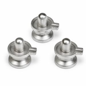 Juego de 3 Lingams de Shiva de Plomo Mercurio |   Ídolo hindú de Pooja tallado a mano en piedra preciosa |   Estatua Ritual - Product Image 4