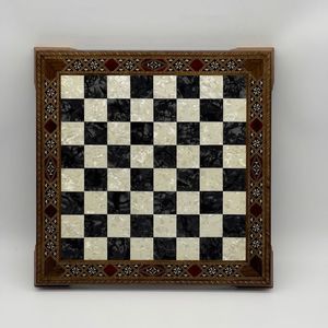 Échiquier en bois sculpté de luxe, ensemble d'échecs pliable de haute qualité pour le voyage, échiquier en bois antique vintage, jeu artisanal, vente en gros d'échiquiers - Product Image 4