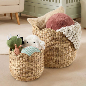 Paniers de rangement décoratifs en jacinthe d'eau, paniers de grande qualité - Product Image 6