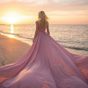 Robe longue élégante rose mauve multi-positions pour femme, magnifique robe convertible style infinity, au prix d'usine - Product Image 2