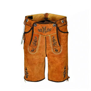 Pantalones Cortos de Cuero Casuales Estilo Bávaro Alemán Trachten, Diseño Personalizado, Última Moda, para Oktoberfest, con Botones, Tallas XS a XXL, Corte Medio - Product Image 2