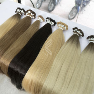 Extensions de trame de cheveux humains avec pointes de kératine Extensions de cheveux humains Remy vierges 100% - Product Image 2
