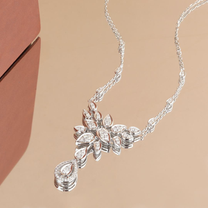 Collier pendentif goutte d'eau à pompon en or massif 18 carats avec diamant de laboratoire 1,0 carat, cadeau de fiançailles pour femme, certifié IGI, charmant et brillant - Product Image 2