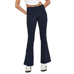 Pantalon évasé pour femme très demandé, en toile infroissable, taille basse, style doux, coupe large, idéal pour l'été, prix très raisonnable - Product Image 2