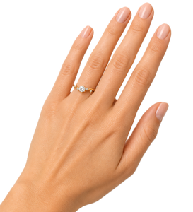 Anillo Minimalista de Oro Sólido de 14K con Diamante de Laboratorio de Corte Redondo, Anillo Delicado con Racimo, Anillo de Promesa, Anillo de Aniversario, Anillo de Novia, Venta al por Mayor - Product Image 6