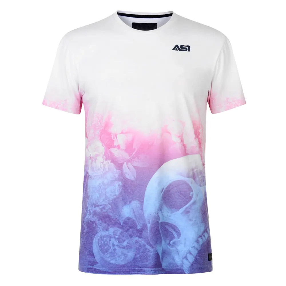 Wholesale price men custom 100% Polyester sublimated t shirts form men with 3/4 sleeves and round neck