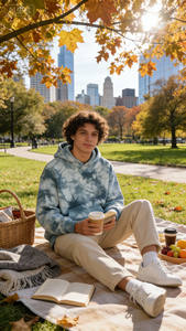 Ensemble de survêtement sportif élégant en molleton imprimé pour l'hiver, 100% coton, deux pièces, sweat-shirt à capuche pour homme, short slim fit - Product Image 3