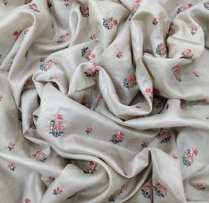 Tela de Lujo con Bordado Malty, Malla de Poliéster Transpirable con Patrón Floral para Vestidos de Novia y Fiesta - Product Image 4