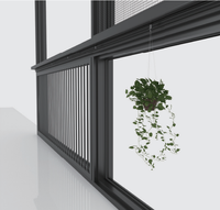 Ventana Corredera Panorámica de Vista Amplia, Perfil de Aleación de Aluminio Estable y Vidrio Doble Aislante Impermeable, Ventanas Correderas Flotantes