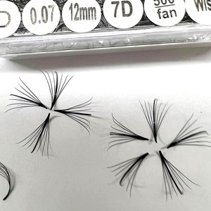 Custom Logo Premade Eyelash Extensions Wispy <b>Fans</b> Mix Size C/D/CC/M/L Curl Korean PBT Synthetic Fiber Hot Trend - Product Image 4