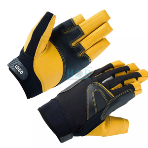 High Performance Sailing <b>Gloves</b> with Durable Synthetic Leather Palm Shock Absorption Breathable Stretch Fabric Adjustable Fit - Product Image 1
