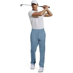 2025 Men's Casual <b>Stretch</b> Golf Pants Waist Tapered Lightweight Comfy Chino <b>Trousers</b> with Zipper Pockets Plain Dyed - Product Image 6