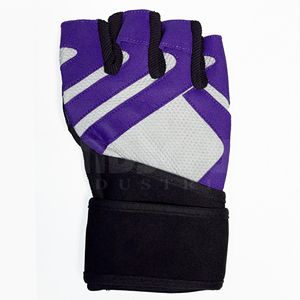 Gants de musculation légers en PU à demi-doigts avec impression de logo personnalisée, unisexes, entièrement personnalisables à des prix raisonnables - Product Image 4