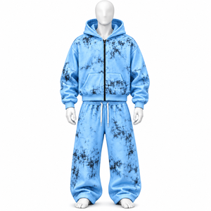 Custom Logo & Colour High Quality Printed Streetwear Tracksuits Pullover Hoodies Jogging Pants Regular Fit <b>Men</b> <b>Sweat</b> <b>Suit</b> - Product Image 4