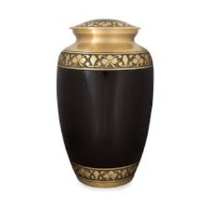 Handcrafted Engraved Brass Cremation <b>Urn</b> For Adult Human Ashes <b>Large</b> Walnut Brown Golden Funeral <b>Urns</b> Elegant Metal Memorial <b>Urn</b> - Product Image 2