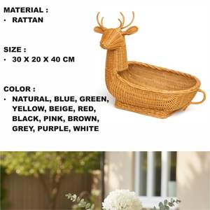 Cesta de Ratán Hecha a Mano con Diseño de Ciervo - Product Image 2