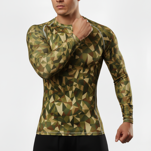 Vente en gros de Rash Guards à manches longues en Spandex et Nylon personnalisables pour Jiu Jitsu, MMA, Boxe, et comme sous-vêtement de base pour le canoë, tailles adultes unisexe - Product Image 2