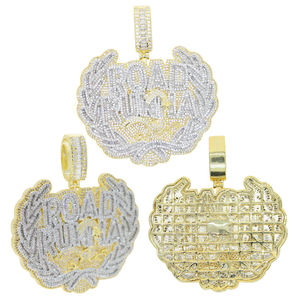 Collar con Colgante de Letra con Diamantes de Moissanita, Estilo Hip Hop, para Hombre, en Dos Tonos, Plata 925 - Product Image 2