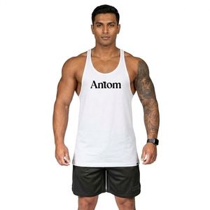 Camiseta Deportiva de Hombre Personalizada con Logotipo, Transpirable, de Alta Calidad, en Blanco y Negro, de Algodón y Fibra de Bambú, Tejida, para Fisicoculturismo - Product Image 6