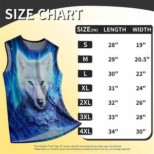 Débardeur Homme Personnalisé OEM avec Impression 3D par Sublimation, Motif Loup Intégral, T-shirt Décontracté sans Manches pour l'Été, Style Streetwear, Gilet de Sport - Product Image 5