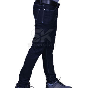 Pantalones de mezclilla para hombre, estilo nuevo, para uso en exteriores, lavados, de la mejor calidad, de color sólido, a precio económico. - Product Image 3