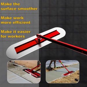 Lisciatrice per calcestruzzo in acciaio inossidabile da 48FT con lama in legno da 12FT, 4 manici combinabili, forma piatta - Product Image 2