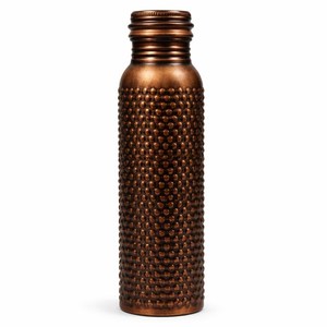 Bouteille d'eau en cuivre poli pour yoga, taille personnalisable, prix abordable, fabriquée à la main, produit en promotion, échantillon gratuit - Product Image 1