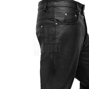 Pantalones de cuero para hombre de corte clásico, de alta calidad, cuero genuino suave, cómodos y modernos. - Product Image 3