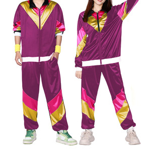 Rhino Fitness Polyester/Nylon Women Color Blocking <b>Tracksuit</b> Full Sleeve Zipper Sporty Purple Green <b>Pink</b> Polyester Spring Casual - Product Image 5