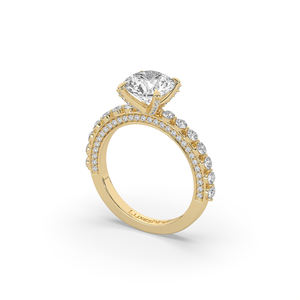 แหวนเพชรทรงกลมเจียระไนบริลเลียนท์ น้ำหนัก 3.06 กะรัต เพาะเลี้ยงในห้องปฏิบัติการ ดีไซน์โดดเด่น น้ำหนักเบา สวมใส่สบาย ทอง 10 กะรัต 14 กะรัต สีเหลือง ขาว และโรสโกลด์ - Product Image 3