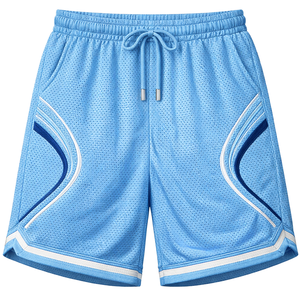 Pantalones Cortos Deportivos de Malla para Hombre, Modernos, Casuales, para Entrenamiento, Running, Fitness, Ligeros, de Secado Rápido, con Cintura Elástica - Product Image 1