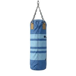 Sac de frappe respirant en tissu bleu avec sangles de suspension renforcées pour l'entraînement physique et la gym - Product Image 3