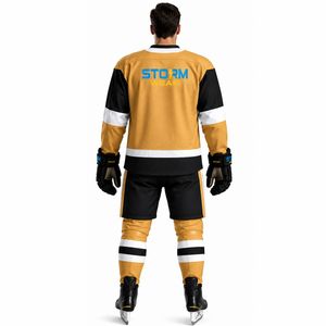 Service OEM, uniforme de hockey sur glace sur mesure pour adultes, nom de l'équipe, impression par sublimation totale, 100% polyester, uniforme de hockey sur glace pour hommes - Product Image 3