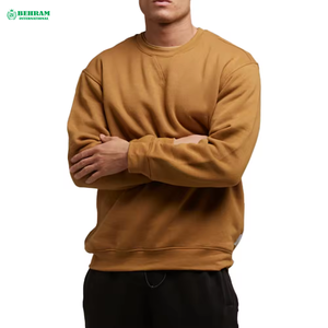 Sudadera de Cuello Redondo Holgada de Punto Grueso 100% Algodón con Logotipo Personalizado para Hombre, Estilo Casual - Product Image 2