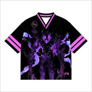 Camiseta de Anime Solo Leveling Negra con Detalles Morados, Manga Corta, Unisex, Informal de Verano, Diseño Estampado con Logotipo Frontal - Product Image 6